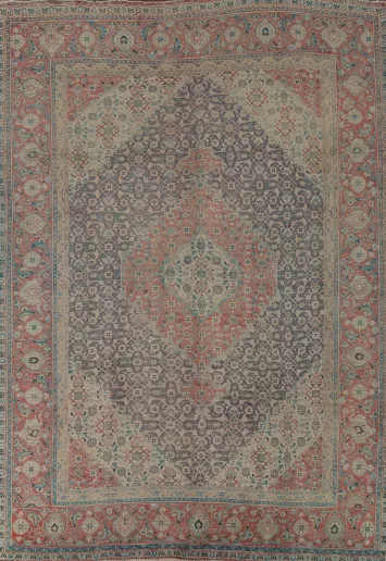 Vintage Wool Tabriz Persian Area Rug 8x11