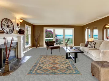 Geometric Wool Vintage Bakhtiari Persian Rug 5x10