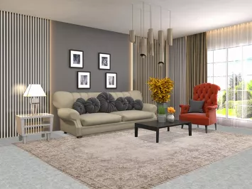 Distressed Muted Tabriz Persian Area Rug 8x11