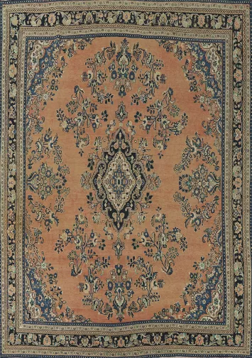 Vintage Floral Hamedan Persian Area Rug 10x12