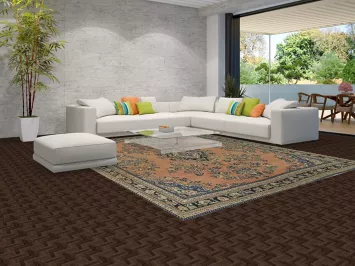 Vintage Floral Hamedan Persian Area Rug 10x12