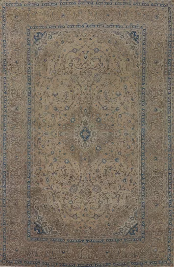 Traditional Floral Mashad Persian Area Rug 8x12