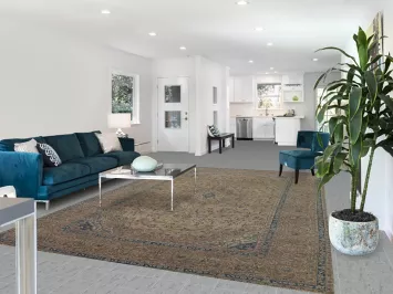 Traditional Floral Mashad Persian Area Rug 8x12