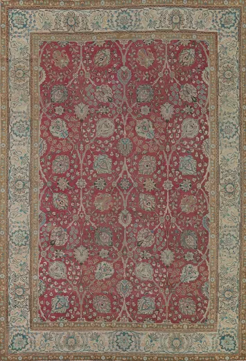 All-Over Floral Tabriz Persian Area Rug 8x11