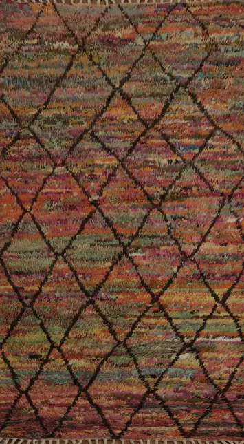 Trellis Wool Moroccan Oriental Accent Rug 4x7