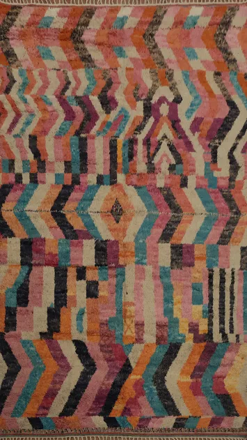 Bring Energy to Your Space with our Plush Moroccan Area Rug 9x13