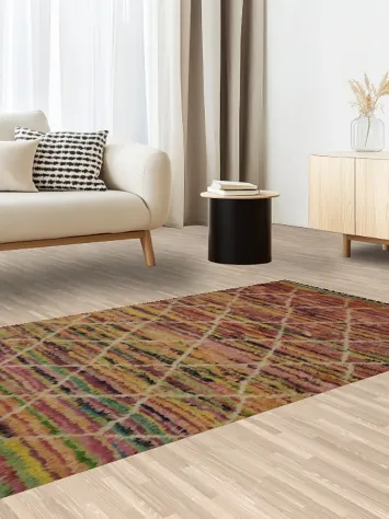 Colorful Woven Plush Moroccan Rug 4x7 for Style and Comfort