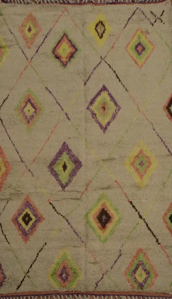 Trellis Geometric Moroccan Wool Area Rug 5x8