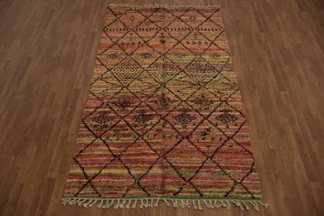 Trellis Wool Moroccan Oriental Area Rug 5x9