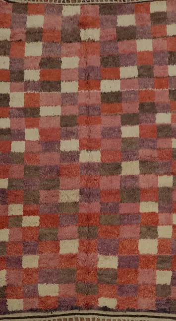 Cozy Multicolor Checkered Moroccan Area Rug 5x8 for Vibrant Living Spaces