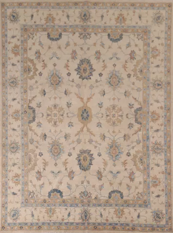 Earth Tone Floral Oushak Oriental Area Rug 8x10