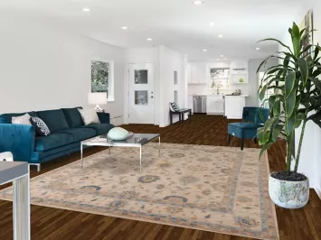 Earth Tone Floral Oushak Oriental Area Rug 8x10