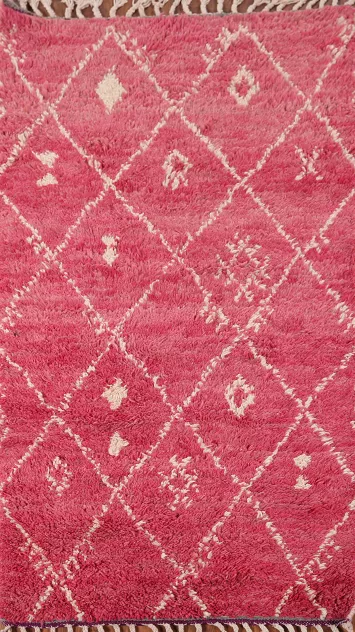 Trellis Plush Moroccan Handmade Foyer Rug 3x6