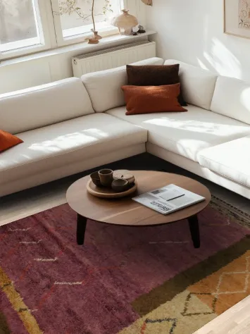 Unique Moroccan Area Rug 6x10 with Mixed Patterns and Colors