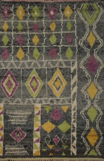 Geometric Plush Moroccan Oriental Area Rug 7x10