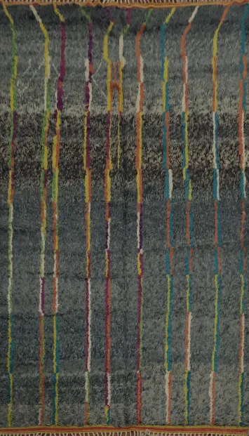 Colorful Linear Moroccan Area Rug 7x10 Perfect for Stylish Rooms