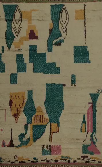 Geometric Earth Toned Moroccan Area Rug 6x10 to Enhance Cozy Spaces