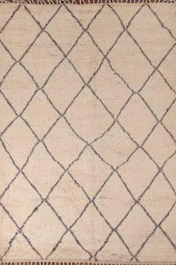 All-Over Trellis Moroccan Wool Area Rug 6x9