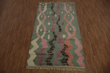 Handmade Wool Moroccan Oriental Area Rug 6x11