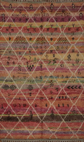 Colorful Trellis Moroccan Oriental Area Rug 5x9