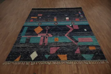 Geometric Plush Moroccan Wool Area Rug 8x10