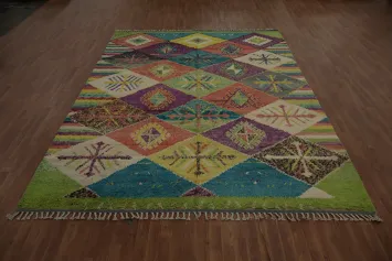 Colorful Trellis Plush Moroccan Oriental Area Rug 9x12