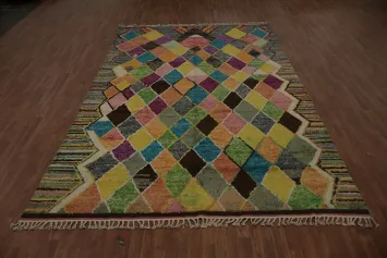 Colorful Trellis Plush Moroccan Oriental Area Rug 8x13