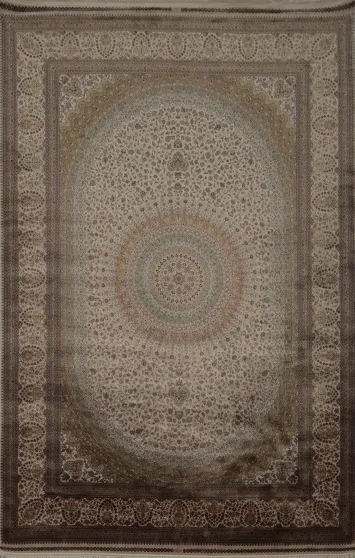 Traditional Silk Qum Turkish Area Rug 7x10