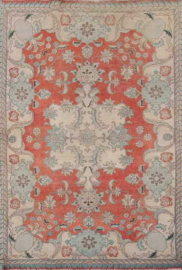 Distressed Wool Kashmar Persian Rug 5x6