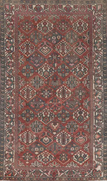 Geometric Bakhtiari Persian Living Room Rug 5x10