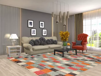 Checkered Moroccan Handmade Area Rug 8x11