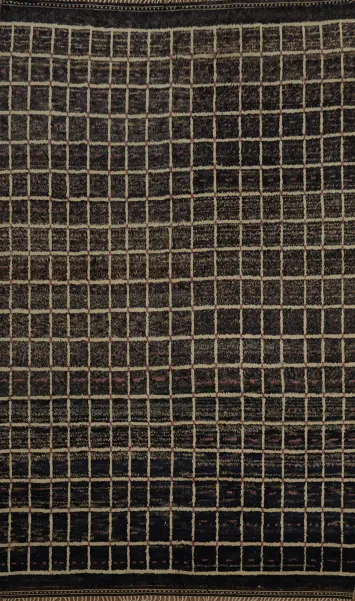 Checkered Moroccan Oriental Large Rug 10x15