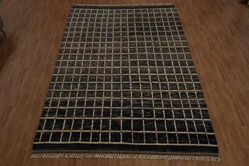 Checkered Moroccan Oriental Large Rug 10x15