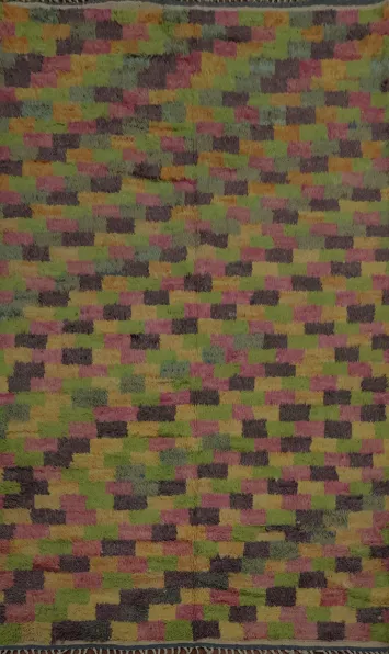 Geometric Blocks Moroccan Area Rug 7x10 for a Contemporary Look