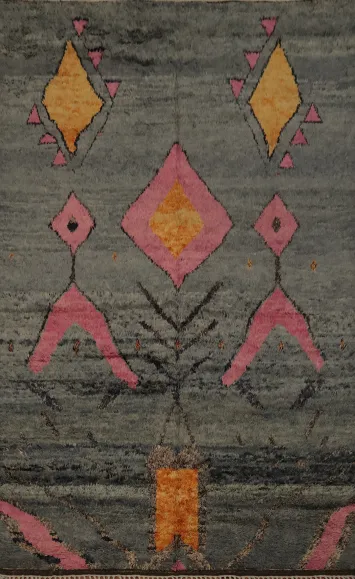 Sophisticated Geometric Moroccan Area Rug 9x12 with Artistic Flair