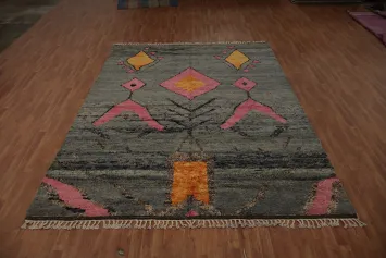 Sophisticated Geometric Moroccan Area Rug 9x12 with Artistic Flair