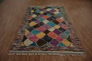 Colorful Plush Moroccan Oriental Area Rug 7x11