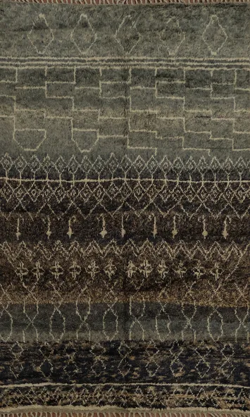 Handmade Plush Moroccan Area Rug 7x10