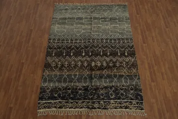 Handmade Plush Moroccan Area Rug 7x10