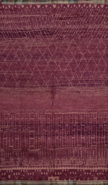 Stylish Plush Moroccan Large Rug 10x15 with Unique Geometric Design