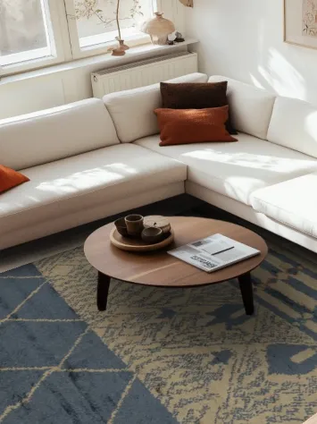 Plush Moroccan Area Rug 7x10 Featuring Unique Pattern Blend Design