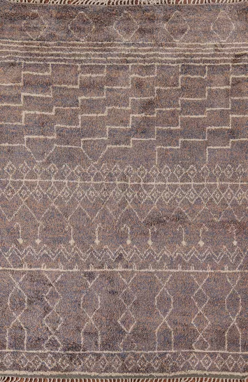 Handmade Plush Moroccan Wool Area Rug 7x10