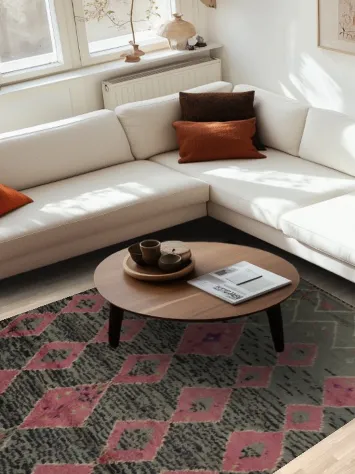 All-Over Geometric Moroccan Wool Area Rug 6x10