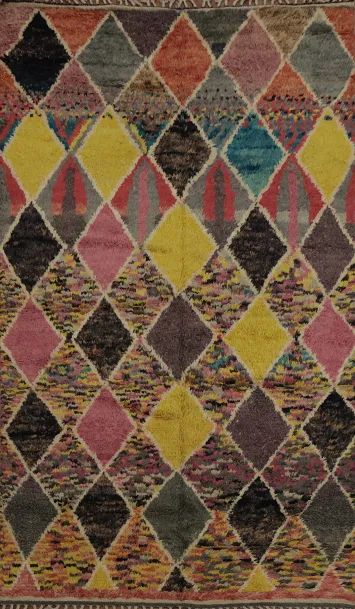 All-Over Trellis Plush Moroccan Area Rug 6x10