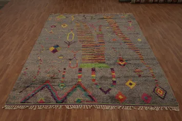 Handmade Moroccan Oriental Area Rug 9x13