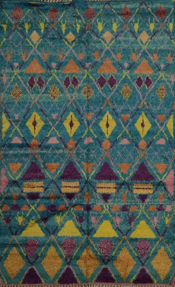 All-Over Trellis Plush Moroccan Area Rug 7x10