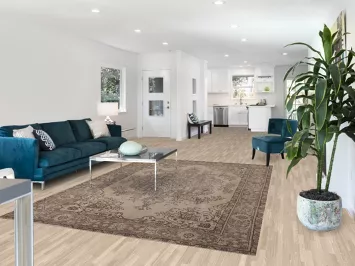 Distressed Wool Tabriz Persian Area Rug 7x9