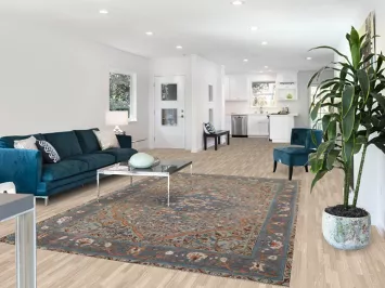 Distressed Wool Tabriz Persian Area Rug 7x10