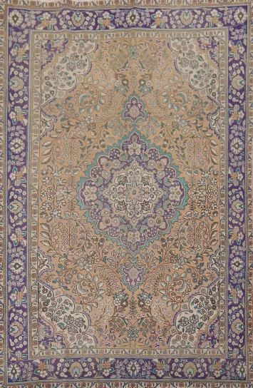 Vintage Wool Tabriz Persian Area Rug 7x10