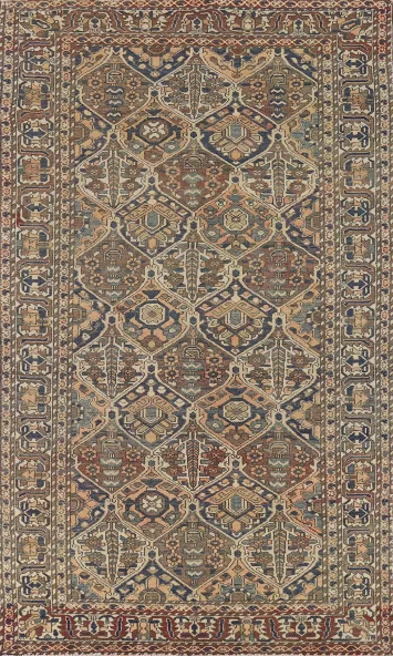 All-Over Bakhtiari Persian Living Room Rug 5x10